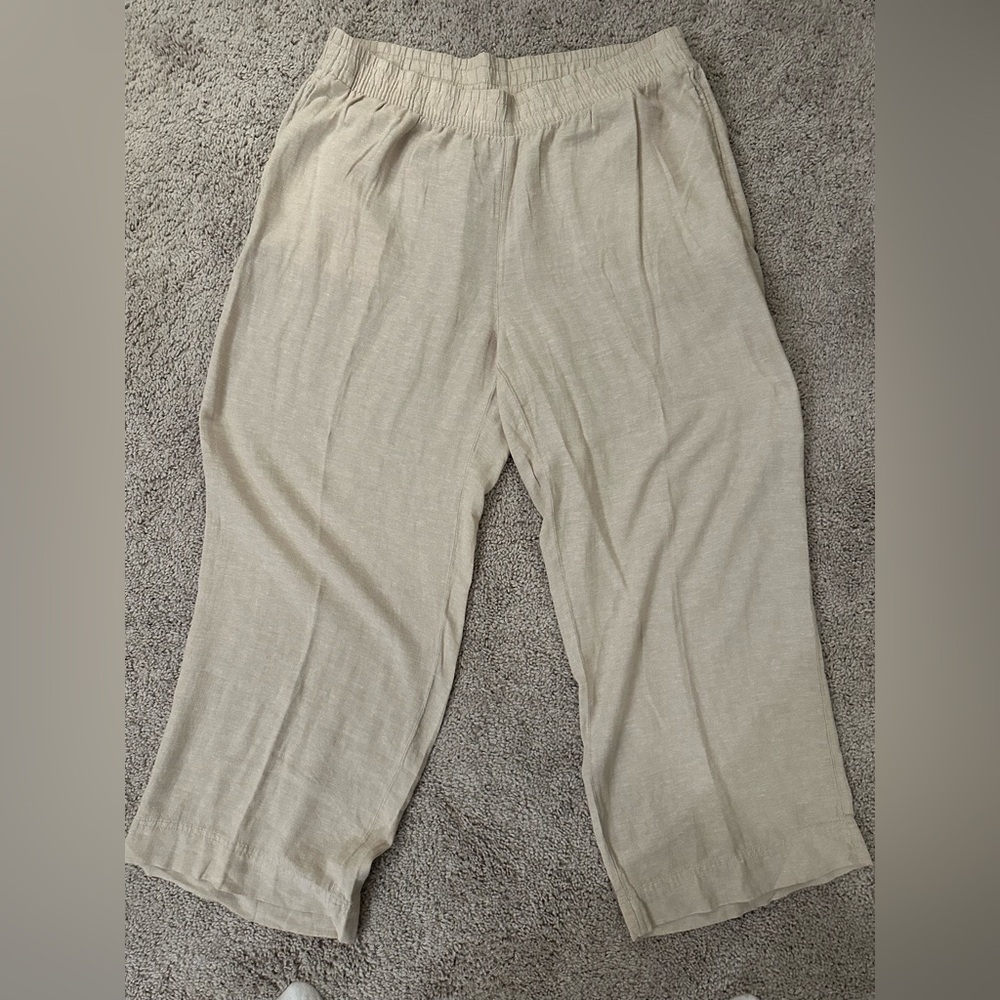 Old Navy khaki linen wide leg pants - Size XL